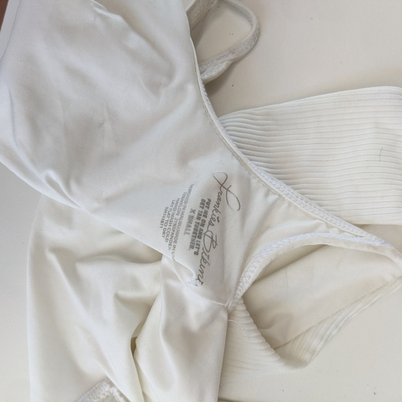 Nwt Frankie's Bikinis adele ribbed white one piece - Picture 6 of 8